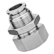 316L Stainless Steel Push to Connect Fitting - Bulkhead Female Connector NPT Thread