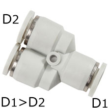 Push in Tube Fitting - Union Y Reducer