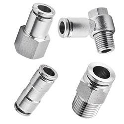 316 Stainless Steel Push in Fittings, 316 Stainless Steel Pneumatic Tube Fittings