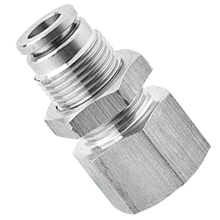 316 Stainless Steel Push in Fitting - Bulkhead Female Connector