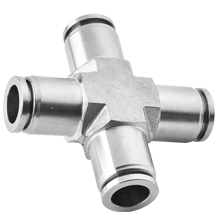Stainless Steel Push in Fitting - Union Cross