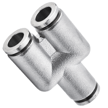 8mm O.D. Tube Union Y 316 Stainless Steel Push to Connect Fitting