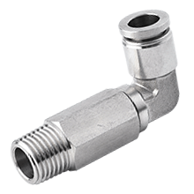 Stainless Steel Push in Fitting - Extended Male Elbow