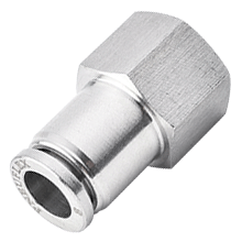 10mm Tubing, PT, R, BSPT 1/2 Thread Female Straight 316L Inox Push in Fitting