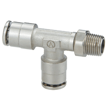Brass One Touch Tube Fitting - Male Run Tee