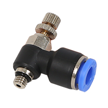 4mm O.D. Hose M5 x 0.8 Thread Right Angle Flow Control Valve Pneumatic Fitting