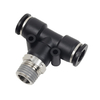 1/4 Inch Tube 10-32 UNF Thread Male Branch Tee Pneumatic Fitting