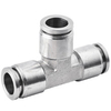 1/4 Inch O.D. Tubing Union Tee 316 Stainless Steel Pneumatic Fitting