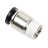 1/8 Inch Tubing 10-32 UNF Thread Hexagon Male Connector Push in Fitting