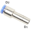 10mm O.D to 8mm O.D Plug-in Reducer Push to Connect Fitting