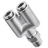 10mm O.D. Tube, PT, R, BSPT 1/2 Thread Male Y 316 Stainless Steel Pneumatic Fitting
