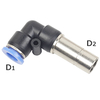 12mm O.D to 10mm O.D Plug-in Elbow Reducer Push in Fitting