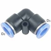 12mm to 10mm O.D Tube Union Elbow Reducer Pneumatic Fitting