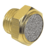 1/8 BSPT Thread Brass Silencer with Sintered Stainless Steel Breather Vent