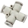 4mm O.D Tube to 4mm O.D Tube Union Cross One Touch Tube Fitting