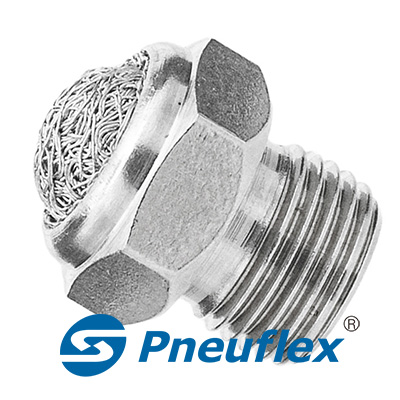 Pneuflex SSLV Stainless Steel Silencer with Mesh