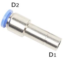 10mm O.D to 8mm O.D Plug-in Reducer Push to Connect Fitting