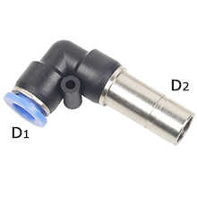 10mm O.D to 8mm O.D Plug-in Elbow Reducer Pneumatic Fitting