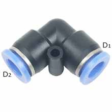10mm Tube to 6mm Tube Union Elbow Reducer Pneumatic Fitting