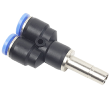 10mm O.D Tube to 10mm O.D Tube Plug-in Y Pneumatic Fitting