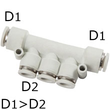 Push in Fitting - Union Branch Reducer