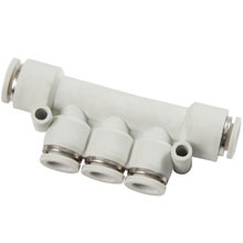 White Plastic Push in Fitting - Union Branch