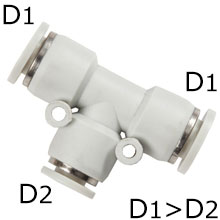 Push in Fitting - Union Tee Reducer